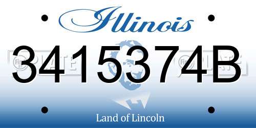 3415374B Illinois License Plate