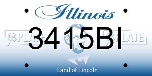 3415BI Illinois License Plate