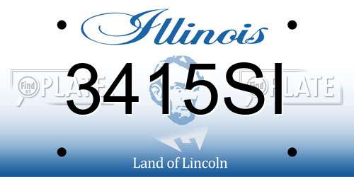 3415SI Illinois License Plate