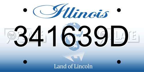341639D Illinois License Plate