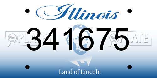 341675 Illinois License Plate