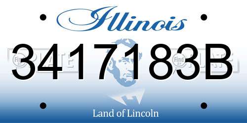 3417183B Illinois License Plate