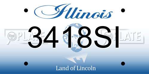 3418SI Illinois License Plate