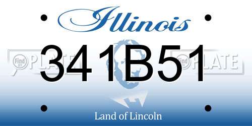 341B51 Illinois License Plate