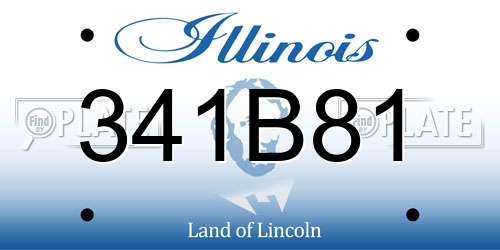 341B81 Illinois License Plate