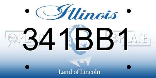 341BB1 Illinois License Plate