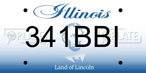 341BBI Illinois License Plate
