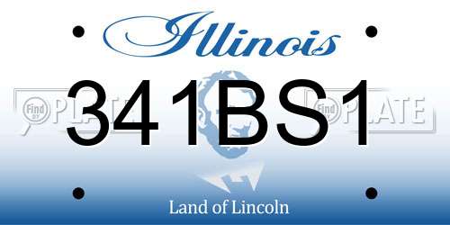 341BS1 Illinois License Plate