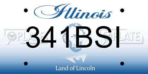 341BSI Illinois License Plate