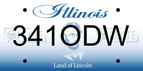341ODW Illinois License Plate