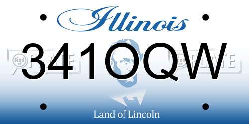 341OQW Illinois License Plate