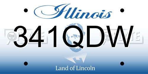 341QDW Illinois License Plate