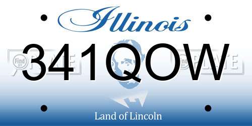 341QOW Illinois License Plate