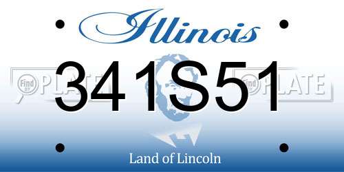 341S51 Illinois License Plate