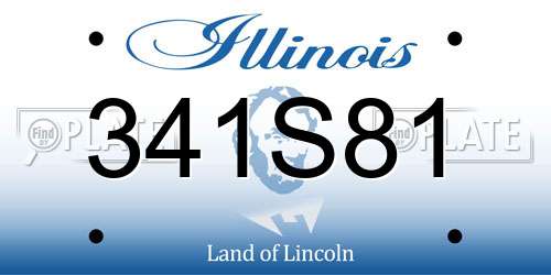 341S81 Illinois License Plate