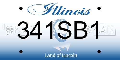 341SB1 Illinois License Plate