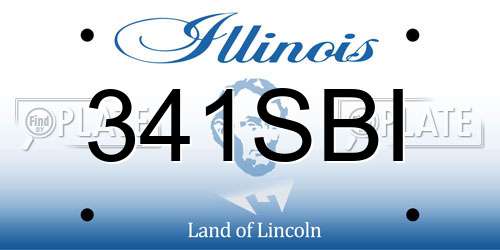341SBI Illinois License Plate