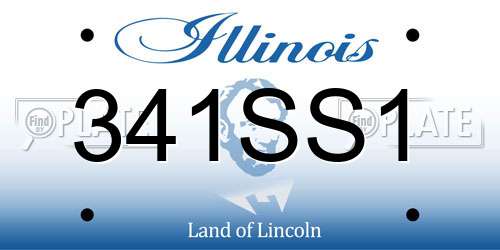 341SS1 Illinois License Plate