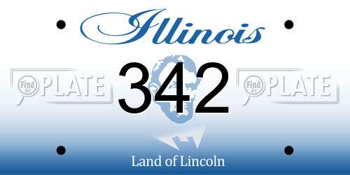 342 Illinois License Plate
