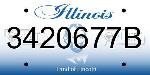 3420677B Illinois License Plate