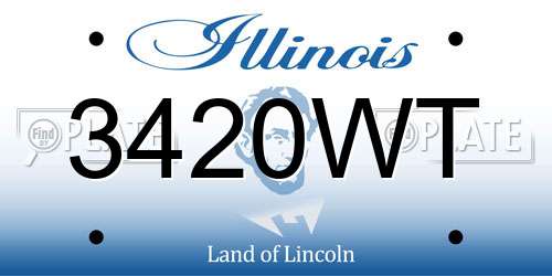 3420WT Illinois License Plate