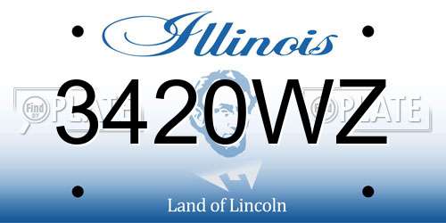 3420WZ Illinois License Plate
