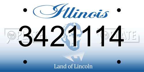 3421114 Illinois License Plate