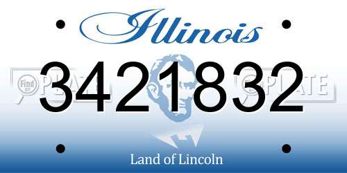 3421832 Illinois License Plate