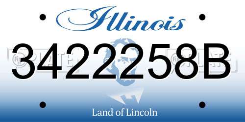 3422258B Illinois License Plate