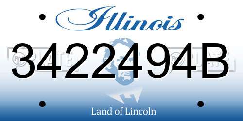 3422494B Illinois License Plate
