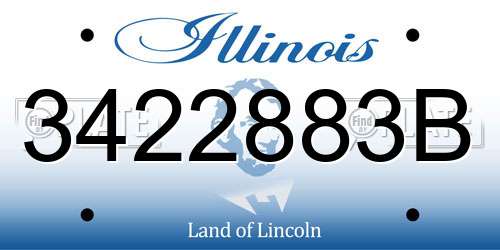 3422883B Illinois License Plate