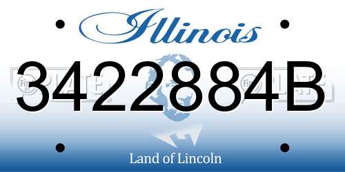 3422884B Illinois License Plate