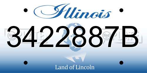 3422887B Illinois License Plate