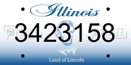 3423158 Illinois License Plate