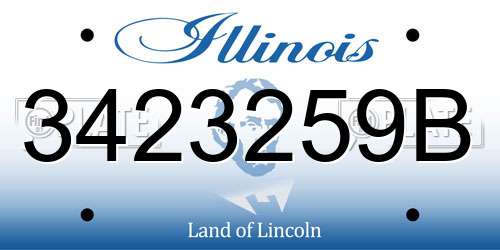 3423259B Illinois License Plate
