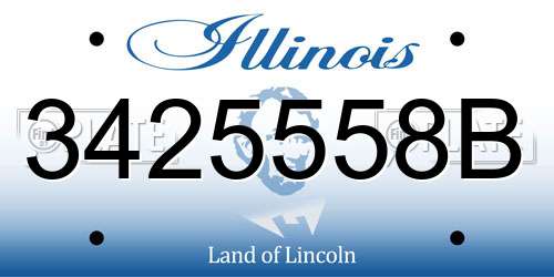 3425558B Illinois License Plate