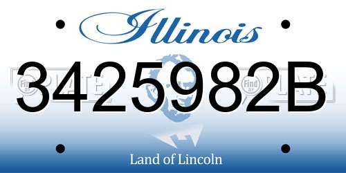 3425982B Illinois License Plate