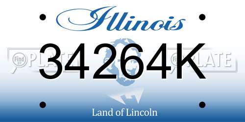 34264K Illinois License Plate