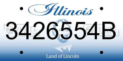 3426554B Illinois License Plate