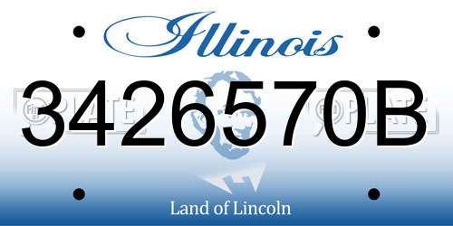 3426570B Illinois License Plate