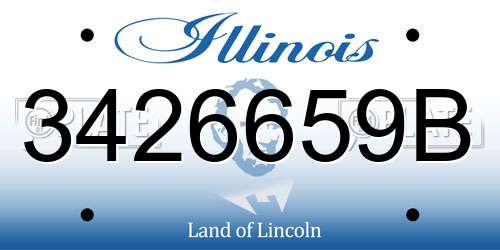 3426659B Illinois License Plate