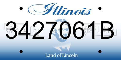 3427061B Illinois License Plate