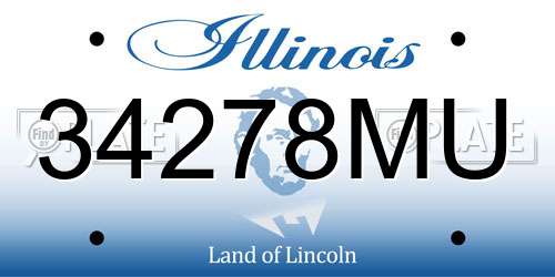34278MU Illinois License Plate
