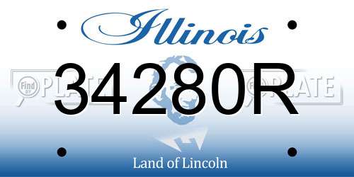 34280R Illinois License Plate