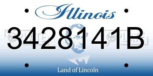 3428141B Illinois License Plate