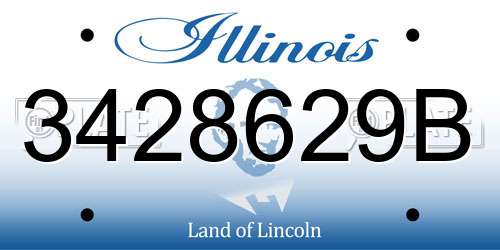 3428629B Illinois License Plate