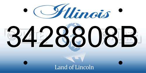 3428808B Illinois License Plate