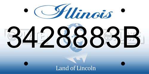 3428883B Illinois License Plate