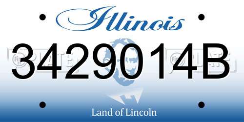 3429014B Illinois License Plate