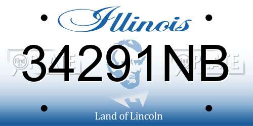34291NB Illinois License Plate
